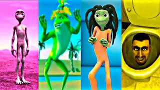 El Chombo Dancing Green Alien  Dame Tu Cosita feat Cutty Ranks Full video salena amp Rema 😁🤣😄 [upl. by Alleuqram654]