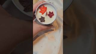 Autumn Leaves Kerze 🍁🍂 kerzen selbstgemacht diy soycandles smallbusiness foryou [upl. by Malliw]