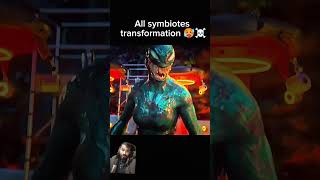 All symbiotes transformation 😡😱 shorts marvel venom3 greenscreen [upl. by Errehs861]