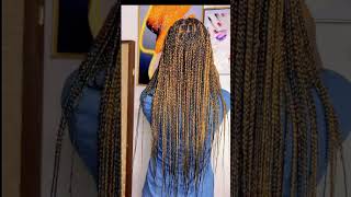 Beautiful Knotless braids Neatly done👌shortsvideo [upl. by Annairt775]