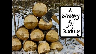 A Bucking Strategy for the Axe Cordwood Challenge [upl. by Eynttirb]