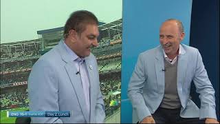 Sky Sports  Nasser Hussain Mike Atherthon and Ravi Shastri discuss Indian cricket [upl. by Aihcsrop219]