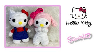 HELLO KITTY AMIGURUMI TUTORIAL 12 sanrioamigurumi hellokittyacrochet [upl. by Rialc]