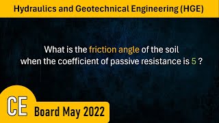 CE Board HGE Problem 35 Shear Strengths of Soils  CE May 2022 [upl. by Karlene]