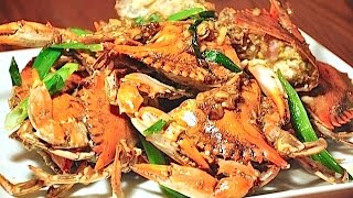 Stir Fry Blue Crabs with Ginger and Scallions [upl. by Beilul]