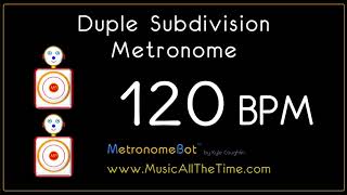 Duple subdivision metronome at 120 BPM MetronomeBot [upl. by Sherborn]