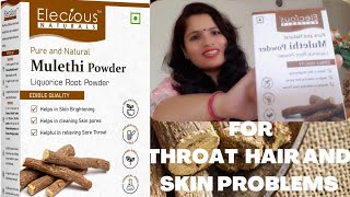 卐 Elecious Mulethi Powder Review  Amazon Product ReviewLiquorice Root PowderNatural Beauty DIY [upl. by Jehius]