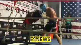 150 Cruiserweight sparring middleweight Mommas Boy watch this  EsNews Boxing [upl. by Gaultiero423]