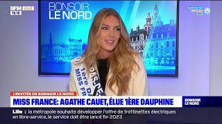 Agathe Cauet première dauphine Miss France était linvitée de Bonsoir le Nord [upl. by Bouton960]