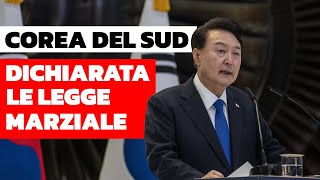 Corea del Sud dichiarata la LEGGE MARZIALE [upl. by Standford]