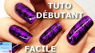 Technique Nail Art Foil et Stamping [upl. by Yniffit]