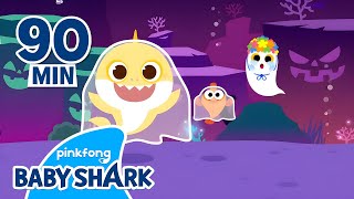 BOO Baby Shark Turns into a Ghost  Compilation  Halloween Story for Kids  Baby Shark Official [upl. by Nahamas469]