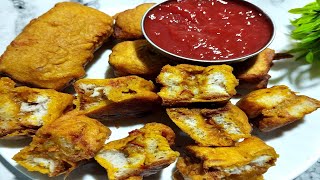 5 Minutes Bread Snacks Recipes  Bread Pakoda Bites  Evening Snacks  Bread Snacks  New Recipe [upl. by Marjory]