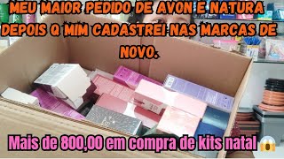 MEGA PEDIDO NATURA E AVONMAIOR PEDIDO Q JÁ FIZ DEPOIS Q VOLTEI COM AS MARCASDE 80000 KITS NATAL😱 [upl. by Ahsilrak378]