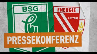 Die Pressekonferenz nach der Partie BSG Chemie Leipzig  Energie Cottbus 28052023 [upl. by Nnahaid]