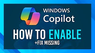 Enable Windows Copilot  Fix Missing Copilot Option  UPDATED 2024 [upl. by Nomal986]