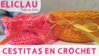 Hilo Encerado  Capitulo 1 Cestitas en Crochet  Crochet Baskets  EliClau [upl. by Obocaj579]