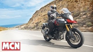 NEW 2014 VStrom 1000 Suzukis Back  First Ride  Motorcyclenewscom [upl. by Oinolopa]