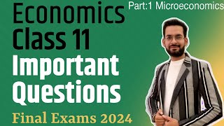 Economics important questions class 11  Economics Final Exam 2024  Microeconomics important topics [upl. by Ronen]