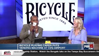 Bicycle Playing Cards puts vending machine at CVG [upl. by Hcir167]