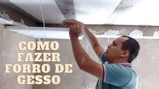 COMO FAZER REBAIXAMENTO DE GESSO PASSO A PASSO [upl. by Merari874]