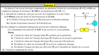 Exercices corrigés  Comportement global dun circuit 1BAC quotDevoir surveillé 1 S 2quot 1BAC exp SM [upl. by Cowen]