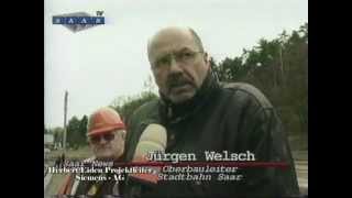 Hubschraubereinsatz zum Maststellen Saarbahn 2002 [upl. by Arelus259]