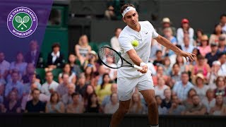 Wimbledon 2017  Umpire catches ball off Roger Federer hit [upl. by Hey]