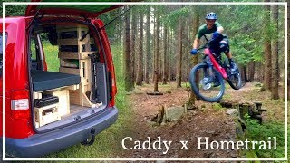 First little Trip with my Caddy Camper  Quick Hometrail MTB Ride [upl. by Yar]