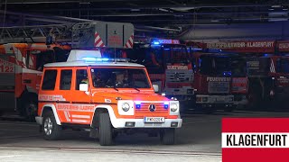 🇦🇹 Berufsfeuerwehr Klagenfurt KDOF TANK1 DL1 und TANK2 zum Einsatz 1609 [upl. by Nahtanoy]