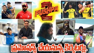 Pushpa 2 ప్రమోషన్స్ చేయనున్న కిర్కెటర్లు Cricketers Promoting Pushpa 2 Movie  Allu Arjun [upl. by Ylrahc210]