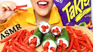 ASMR VIRAL TIKTOK JALAPEÑOS TAKIS WITH CREAM CHEESE [upl. by Cadal438]