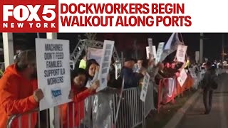 Dockworkers begin walkout along East Coast ports How it impacts you [upl. by Llerod752]