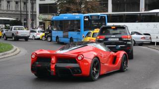 Ferrari LaFerrari revving in Budapest [upl. by Aihsoj]