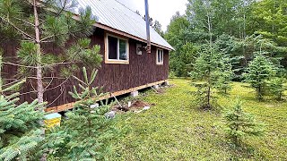 Strapping Down Underpinning My Self Built Off Grid Cabin In The Woods [upl. by Konstantin]