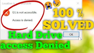 Hard drive Access denied 100 Fix Hard disk is not accessible [upl. by Ennaihs]