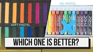 Oil pastel vs Soft pastel which one is bettersadafartandcraft comparison art [upl. by Enamart]