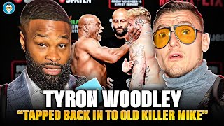 Tyron Woodley COLD INSTANT Reaction to Mike Tyson Slapping Jake Paul Jon Jones vs Stipe Miocic [upl. by Arutak]