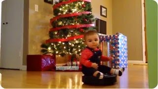 Baby Rocks Around Christmas Tree on Roomba [upl. by Beaner128]