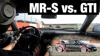 1ZZ Toyota MRS vs Golf 7 GTI  Trackbattle [upl. by Aronoff]