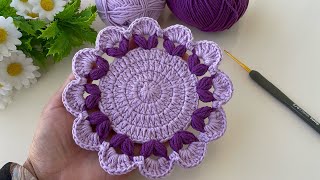 Crochet a Flower Doily – Easy StepbyStep Tutorial [upl. by Wohlert]