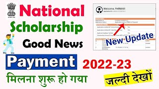 National Scholarship payment 2023 New Updates NSP 202223 Payment Good News [upl. by Noryt]