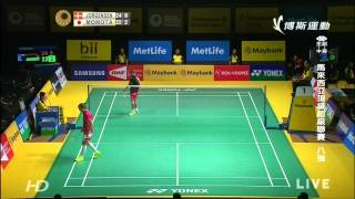 2014 Malaysia Open QF MS Jan O JORGENSENDEN vs 桃田賢斗JPN [upl. by Nevaed329]