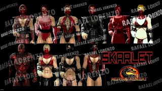 Mortal Kombat 9  ALL Skarlet Skins Mod DLC MK9 MKKE [upl. by Nosde]