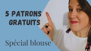 5 patrons gratuits spécial blouse femme [upl. by Annoik2]