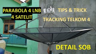 Cara Tracking Telkom 4 Parabola 4 LNB [upl. by Grobe]