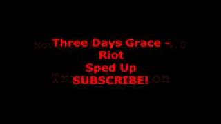 Three Days Grace  Riot Sped Up [upl. by Libenson924]