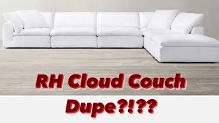 DUPE RH Cloud Couch vs Structube Soft Sectional VLOG [upl. by Nerak]