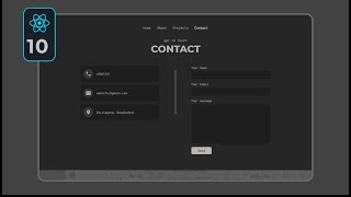 10 Complete React Portfolio Website Project  Contact Page [upl. by Zetrauq177]