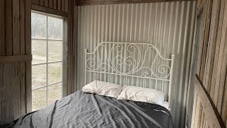 Tiny Home  Mobile Bedroom Cabin Build  Finish the Inside Cladding and Install the lighting [upl. by Havard]